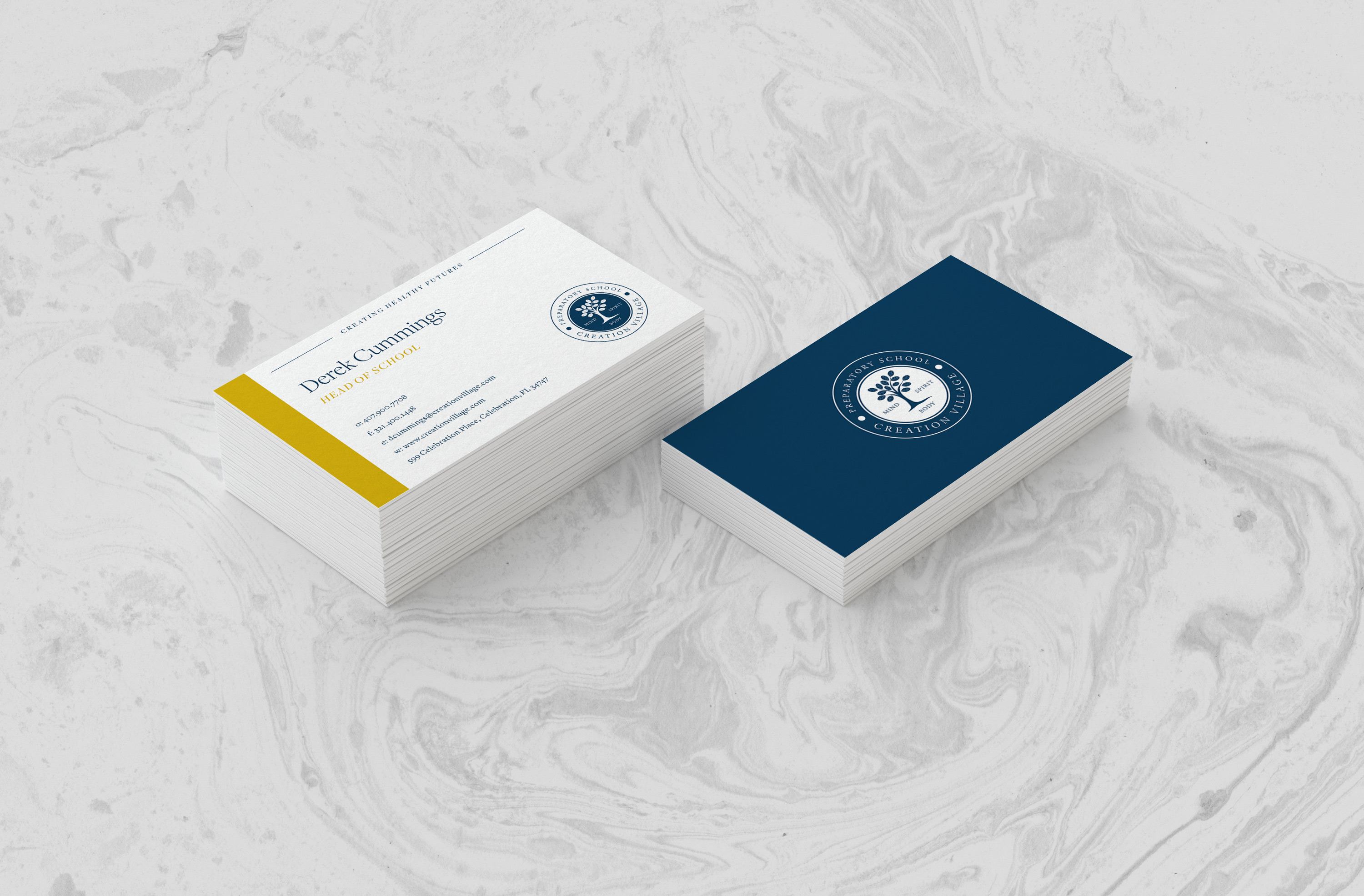 Creation Village Business Cards